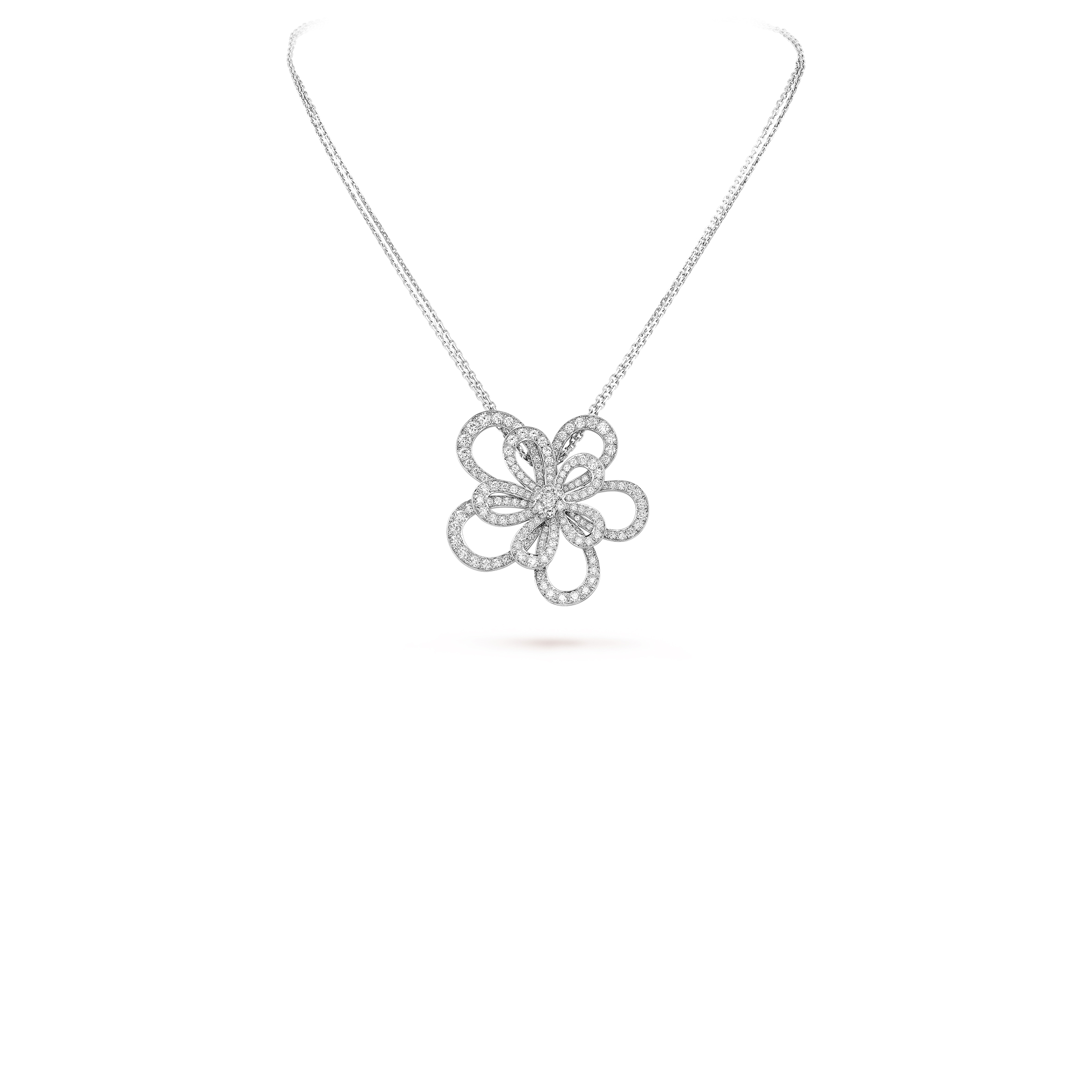 VAN CLEEF ARPELS FLOWERLACE CLIP AND PENDANT VCARP0I300